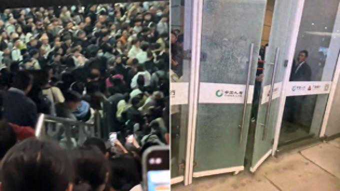 杭州南站「塞死」险酿人踩人机警乘客撞破玻璃门自救
