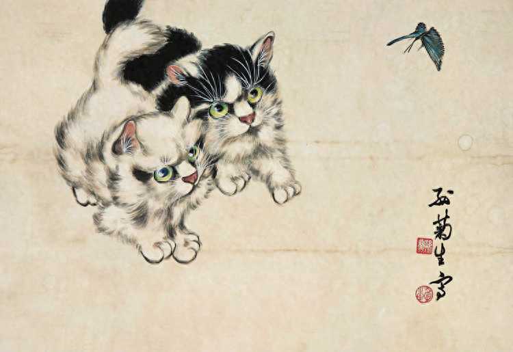 龙遮侧岸路，猫护高廪藏，中国猫王孙菊生笔下的喵星人
